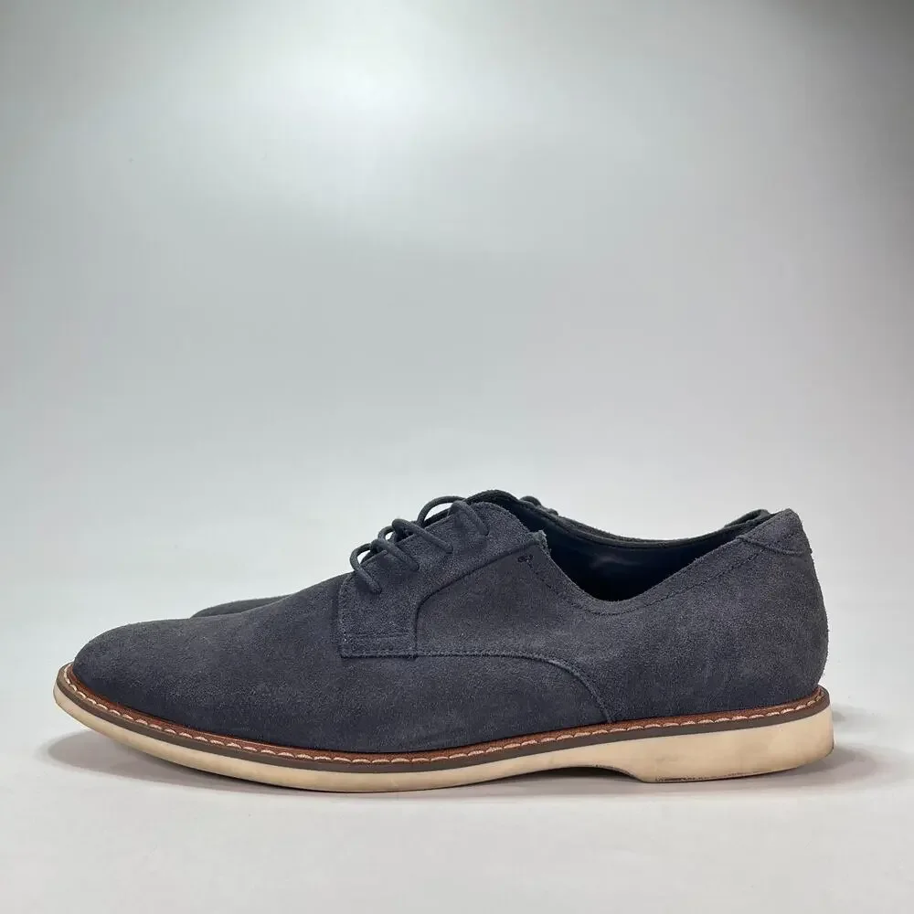 BP Shane-Lea Dark Gray Suede Casual Low Top Plain Toe Derby Shoes Men's Size 12M